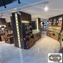 Lot complet de meubles magasin épicerie fine, vrac, et produits secs 