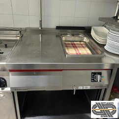 Module cuisson Angelo Po sur coffre : Bain marie Gn1/1 +1/3 & dessus neutre avec colonne eau