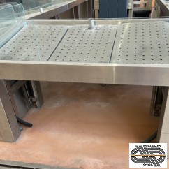 Petit présentoir inox | Etal modulaire poissonnerie 1m35