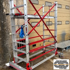 Échafaudage roulant extensible (h.max travail 4m55 ) TeleSafe S004  XL PR