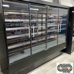 Frigo mural vertical positif 4 portes EXKAL | Prof. 80cm H 2m04 | Groupe logé | 2020 