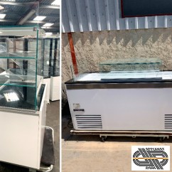 Îlot réfrigéré pâtisserie 2m10 vitrine à bijoux IVBQ189 (de 2021) + Vitrine neutre Jordao 56cm
