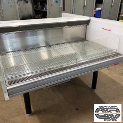 Ilot réfrigéré bas libre service double bac 1m30 x 1m56
