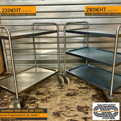 Chariot de service - servantes mobiles inox