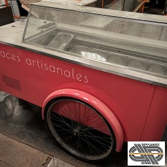 Vitrine à glace mobile – chariot de glacier 
