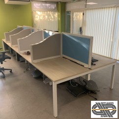 Bureau bench de centre d'appel - 10 postes