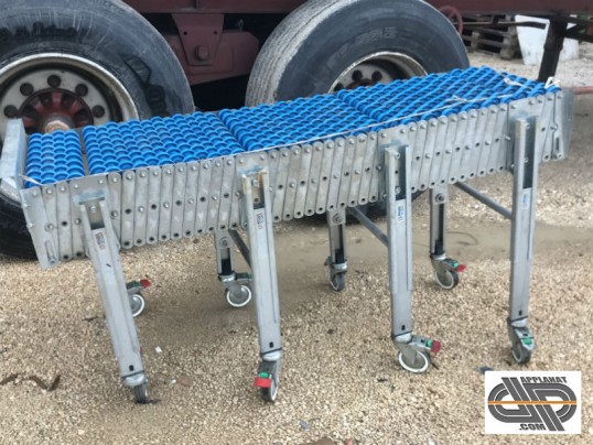 convoyeur d'occasion à tapis extensible en accordeon