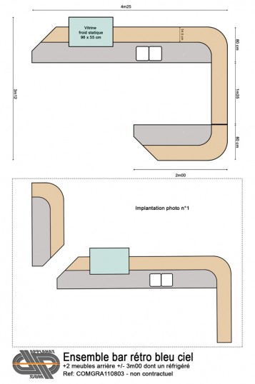 plan comptoir de bar rétro