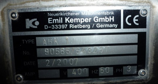 Plaque signalétique KEMPER