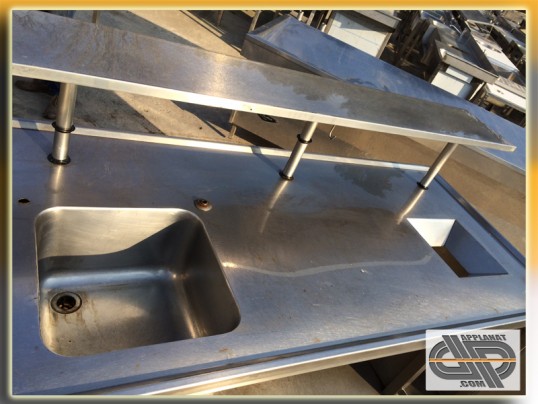Meuble Inox Evier + TVO + fonctionnel - 1M80