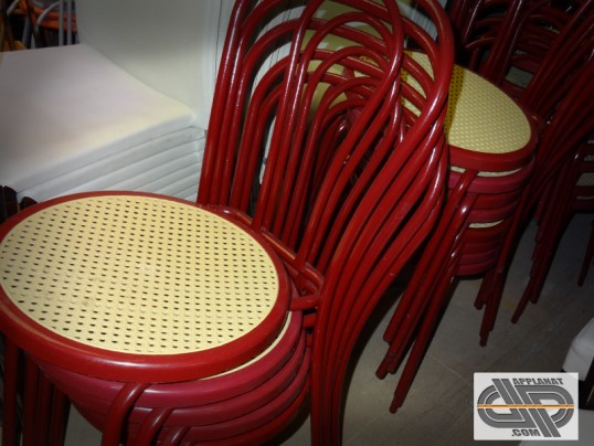 Chaises bistrot expresso bordeau