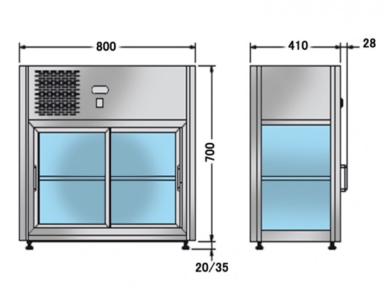 vitrinette TECFRIGO – Linus 100