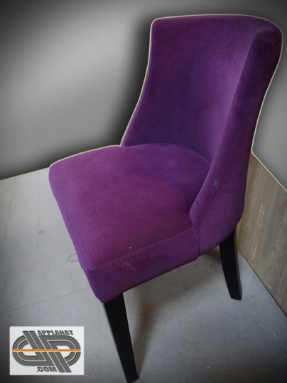 Lot Fauteuils Chaises velour violet  