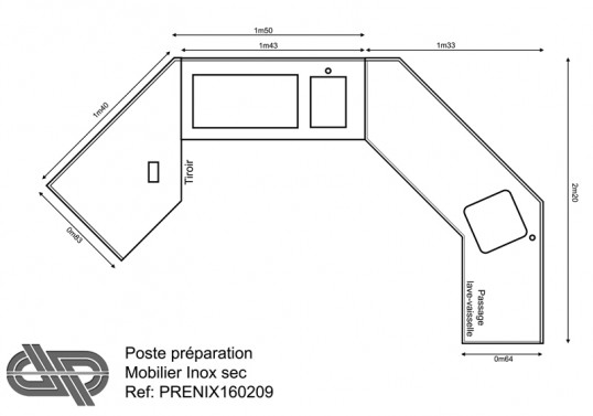 Plan de l'ensemble inox.