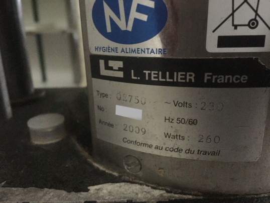 Plaque signalétique TELLIER