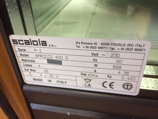 Plaque signalétique SCAIOLA BAROCCO 400G