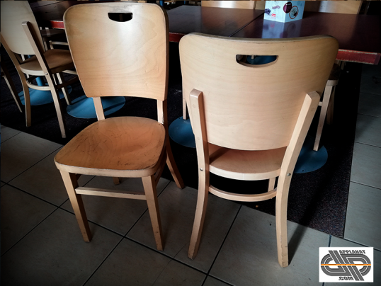 chaises de restaurant d'occasion bois couleur claire