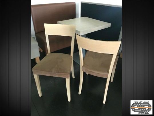 lot 20 chaises chr occasion bois et tissu