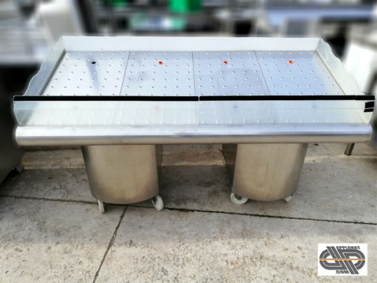 Banc à poissons professionnel inox d'occasion  