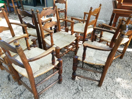 lot de fauteuills professionnel occasion auberge ferme brasserie rustique