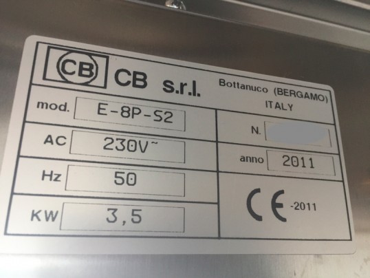 Plaque signalétique CB srl - E8PS2