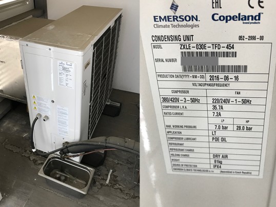 Groupe réfrigérant  COPELAND « EasyCool Compacts » et basse pression ZXLE - 030E-TFD-454