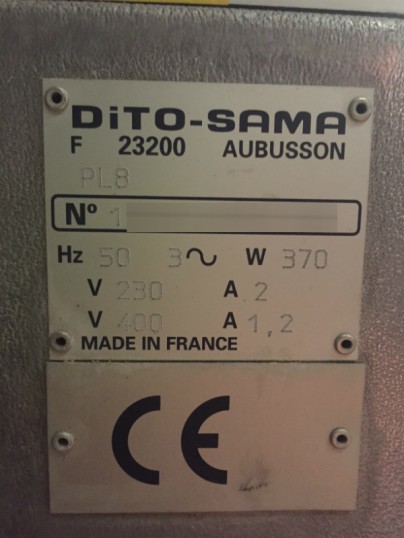 Plaque signalétique DITO SAMA - PL8
