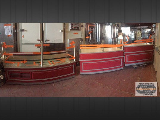 Ensemble vitrine vente a emporter en magasin point chaud , boulangerie, snack, sandwicherie , pâtisseries industrielles,  viennoiseries