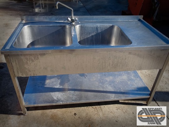 Plonge inox 2 bacs d'occasion