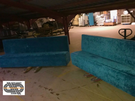 banquette de bar d'occasion couleur turquoise