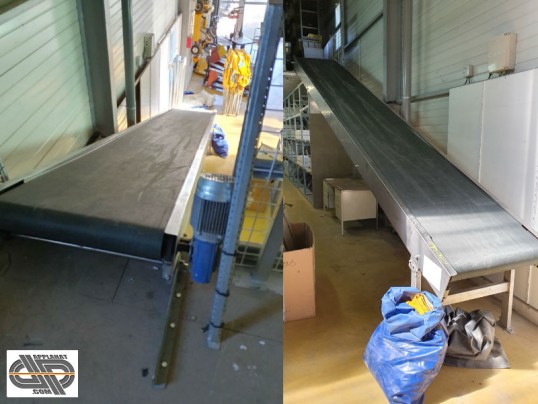 Tapis convoyeur transporteur à bande à structure inox