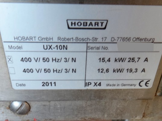 plaque signéalétique HOBART UX