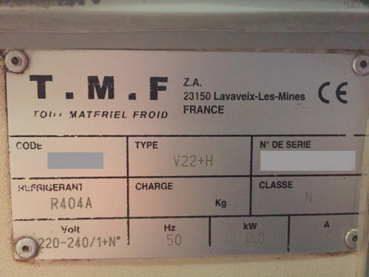 Plaque signalétique - CFI - V22+H