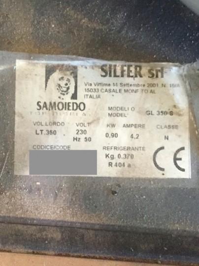 Plaque signalétique SILFER - GL 350 S