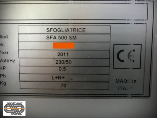 plaque signaletique SFA500SM