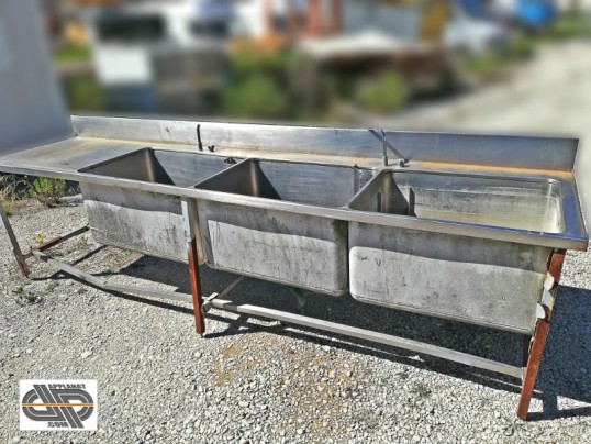 plonge inox 3 cuves