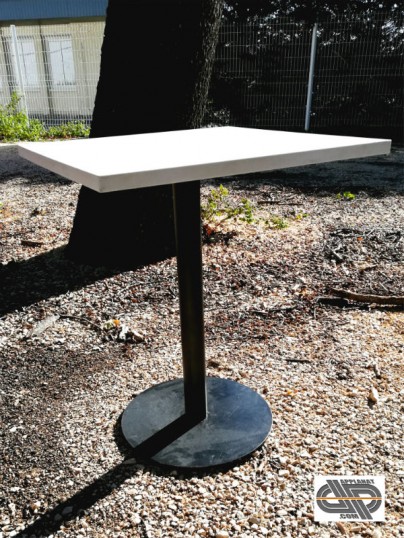 table pied central chr professionnel pied central fer