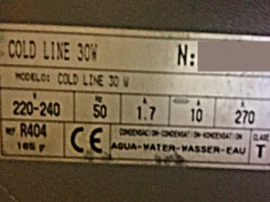 Plaque signalétique COLDLINE - 30w