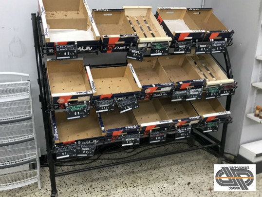 Meuble mobile d'épicerie pour caisse et cageots de rayon primeur 