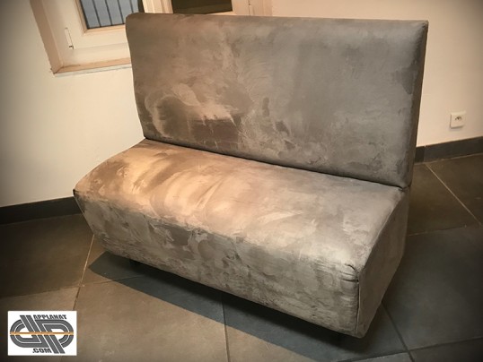 banquette tissu gris mobilier chr occasion