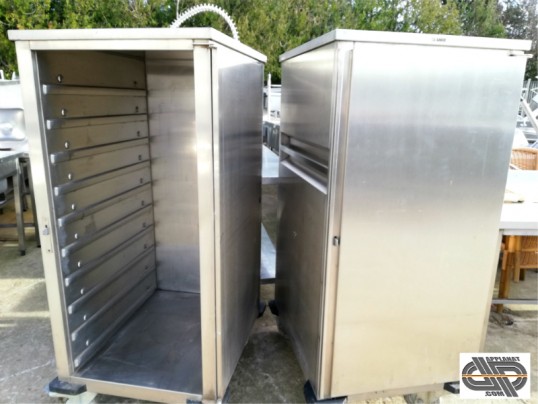 Chariot de transport double gastro inox occasion professionnel