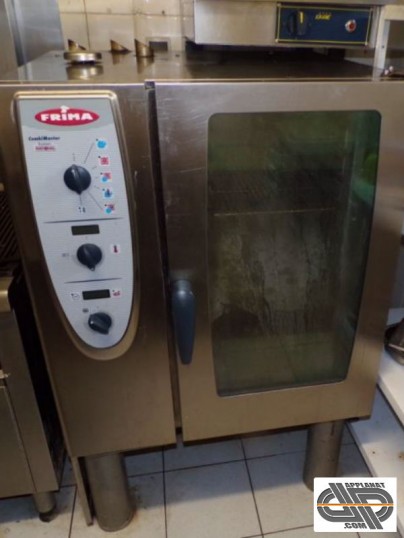 Four mixte de cuisine professionnelle alimenation gaz , avec vapeur, 10 niveaux GN1/1 FRIMA CombiMaster CM 101 G