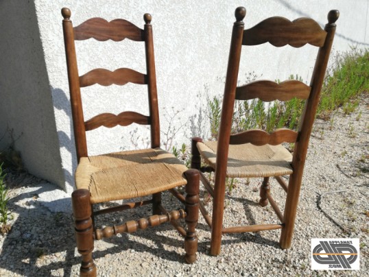 lot 30 chaises bois massif et paille occasion pro chr