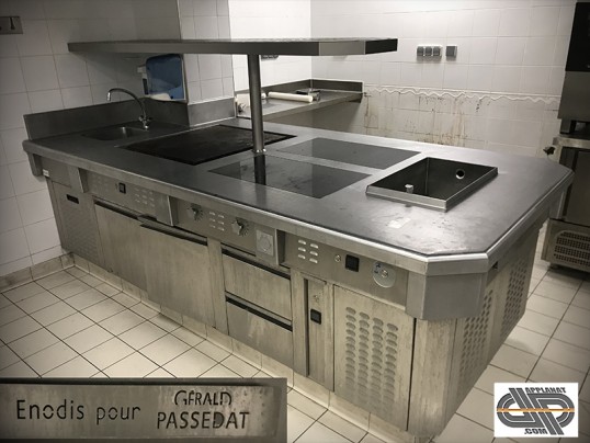 Fourneau central tout électrique 277 x 130 cm - ENODIS Gérald Passedat