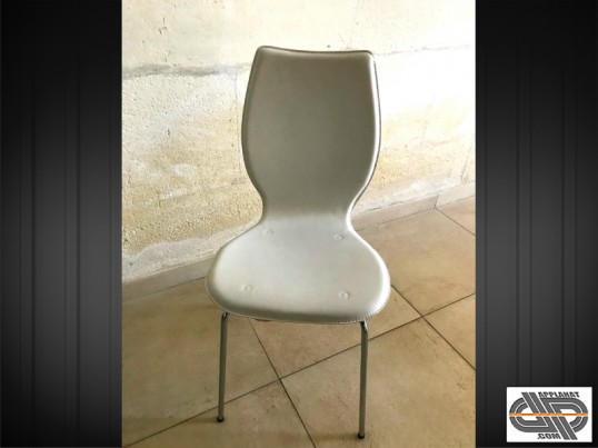 chaise chr skaï blanche occasion pro