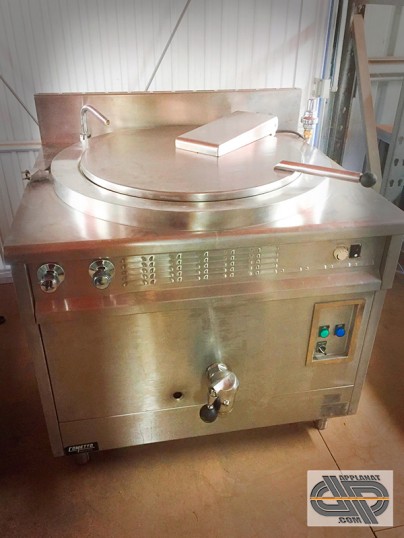 Marmittte double enveloppe bain marie gaz 150 litres 