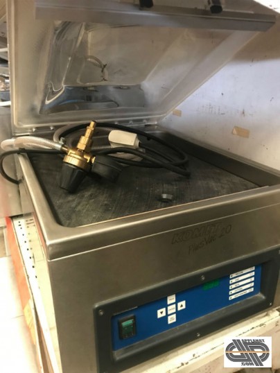 Machine sous vide, de table, avec reinjection gaz - KOMET PLUS VAC 20 embaleuse sous vide souvideuse pour vente au détail, produits frais, traiteur, a