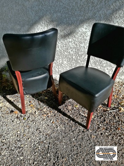 chaise noir rembourré simili cuir occasion chr
