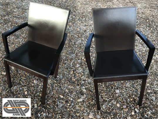 Fauteuils marron bridge