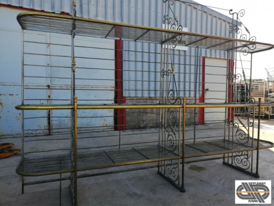 Panetiere en metal et laiton etagere de boulangerie pro occasion